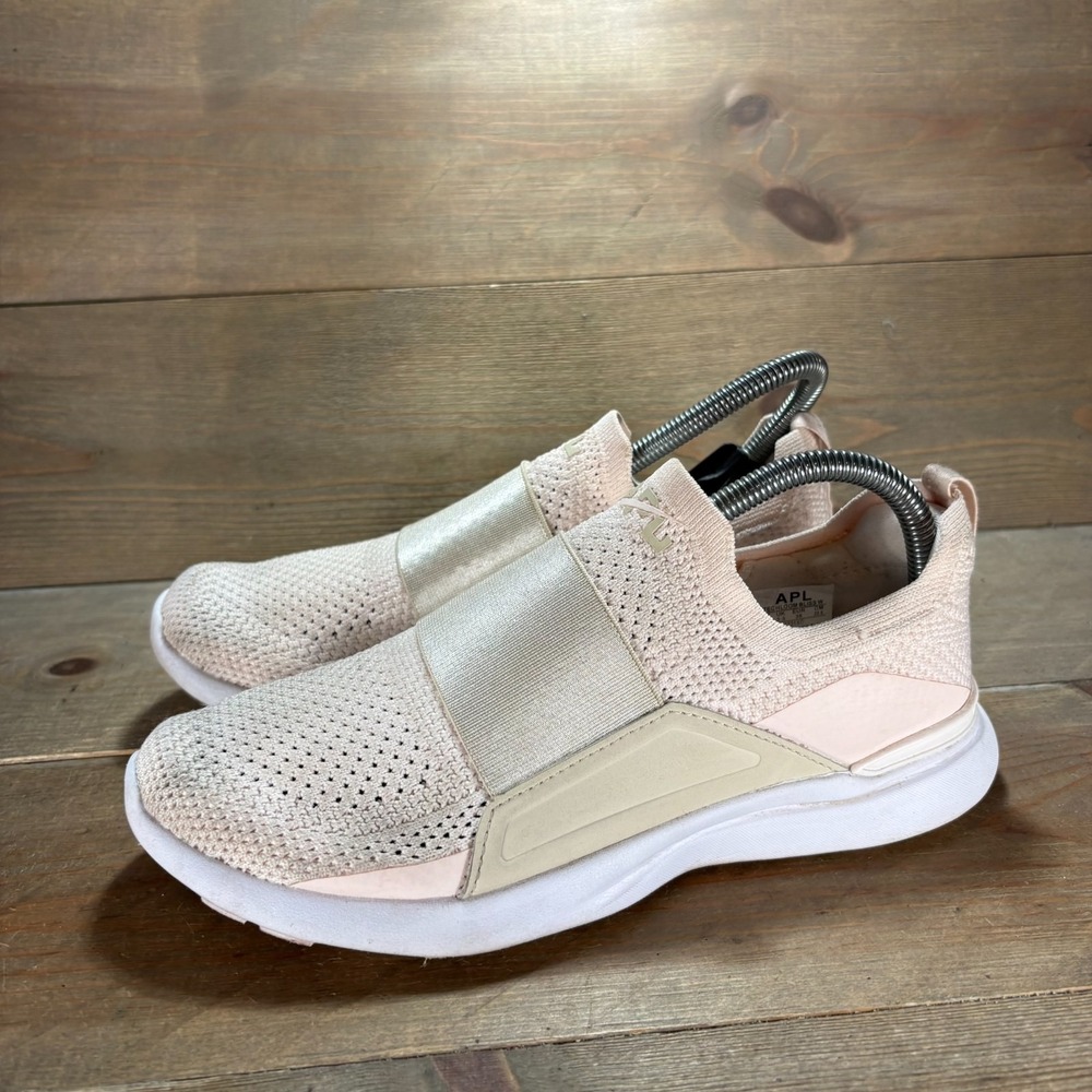 APL Techloom Bliss Womens size 6 shoes Pink Knit Slip On Athletic sneakers